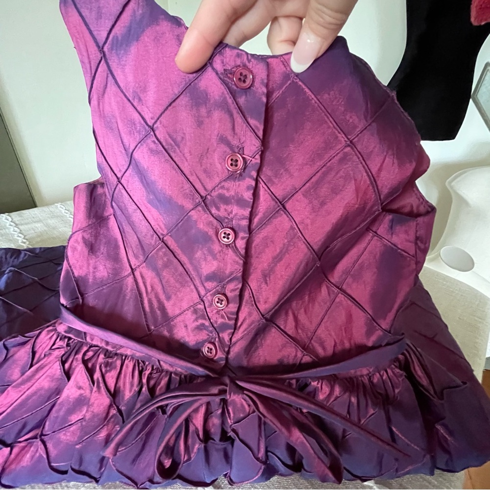 Purple Iridescent Satin Dress — Formal Girl’s Size: 7 by Perfectly Dressed 🎀 - Picture 8 of 14